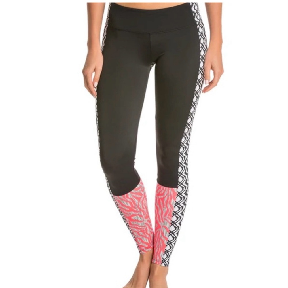 ONZIE - Diamond Color Block Leggings - Black & Pink 🖤🩷